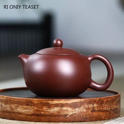 170ml Chinese Yixing Purple Clay Teapots Raw Ore Zhu Mud Famous Handmade Xishi Tea Pot Authentic Zisha Kettle Teaware Gifts
