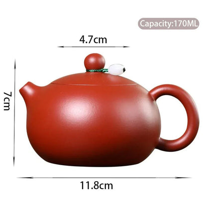 170ml Chinese Yixing Raw Ore Purple Clay Teapots Famous Handmade Xishi Tea Pot Dahongpao Beauty Kettle Zisha Tea Set Teaware