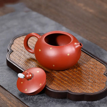 170ml Chinese Yixing Raw Ore Purple Clay Teapots Famous Handmade Xishi Tea Pot Dahongpao Beauty Kettle Zisha Tea Set Teaware