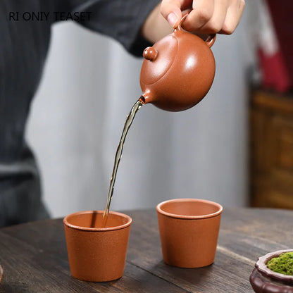 170ml Chinese Yixing Traditional Purple Clay Teapots Beauty Kettle Famous Handmade Xishi Tea Pot Teaware Raw Ore Zisha Tea Set