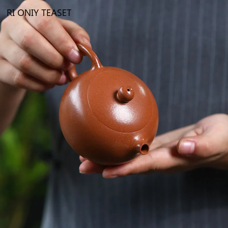 170ml Chinese Yixing Traditional Purple Clay Teapots Beauty Kettle Famous Handmade Xishi Tea Pot Teaware Raw Ore Zisha Tea Set