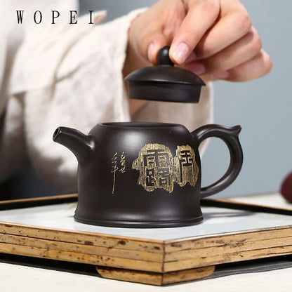 170ml Classic Yixing Purple Clay Teapot Handmade Black Mud Filter Tea Pot Household Zisha Beauty Kettle Chinese Tea Set Gifts