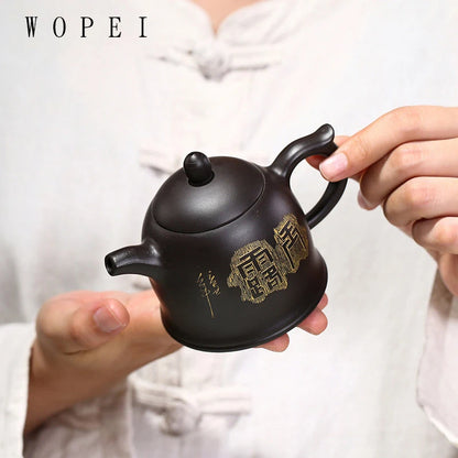 170ml Classic Yixing Purple Clay Teapot Handmade Black Mud Filter Tea Pot Household Zisha Beauty Kettle Chinese Tea Set Gifts