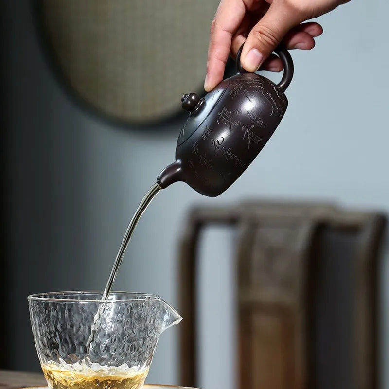 170ml Famous Yixing Purple Clay Teapot Raw Ore Black Mud Zisha Tea Pot Household Filter Kettle Chinese Tea Set Accessories