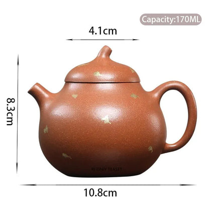 170ml High-end Chinese Yixing Purple Clay Teapots Beauty Kettle Famous Handmade Tea Pot Raw Ore Zisha Tea Set Teaware Collection