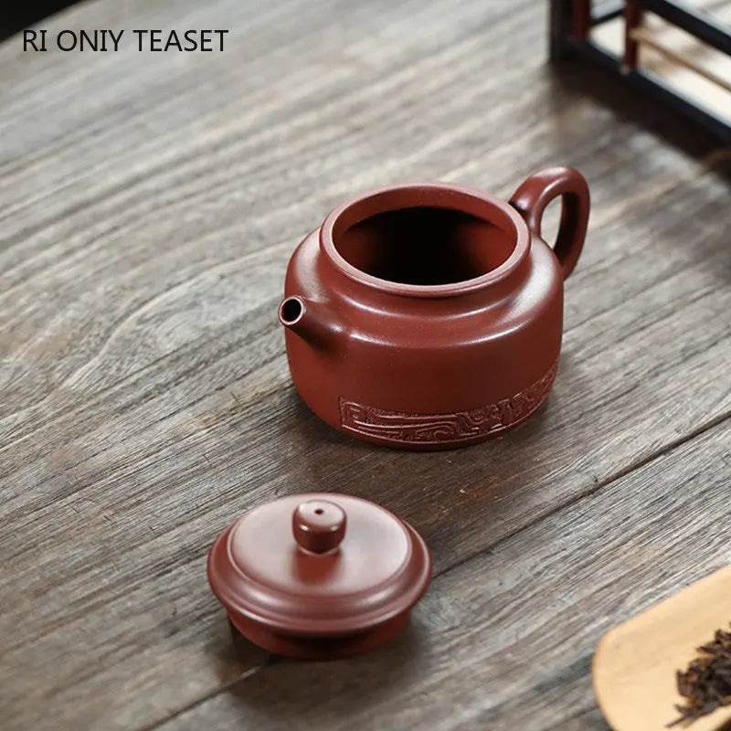 170ml Yixing Authentic Purple Clay Teapots High-end Handmade Tea Pot Raw Ore Dragon Blood Sand Kettle Chinese Zisha Tea Set
