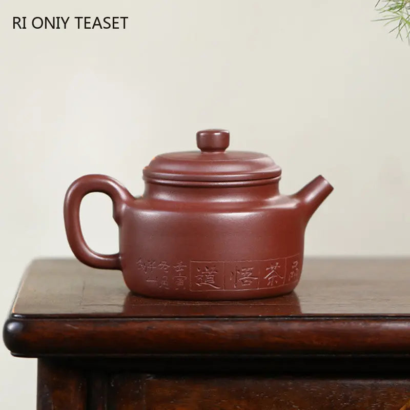 170ml Yixing Authentic Purple Clay Teapots High-end Handmade Tea Pot Raw Ore Dragon Blood Sand Kettle Chinese Zisha Tea Set