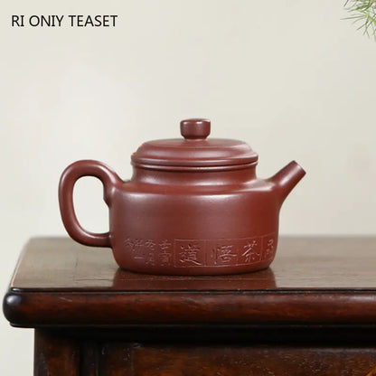 170ml Yixing Authentic Purple Clay Teapots High-end Handmade Tea Pot Raw Ore Dragon Blood Sand Kettle Chinese Zisha Tea Set