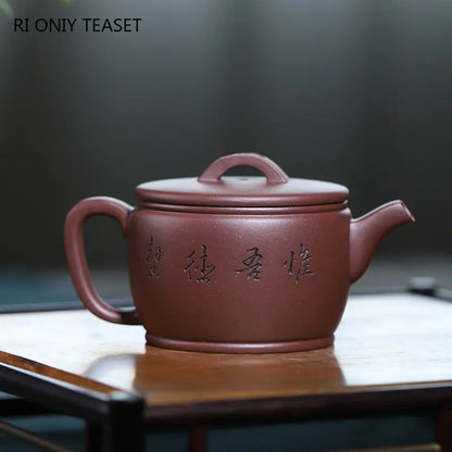 170ml Yixing Famous Purple Clay Teapots Chinese Handmade Tea Pot Raw Ore Purple Mud Kettle High-end Zisha Tea Set Collection