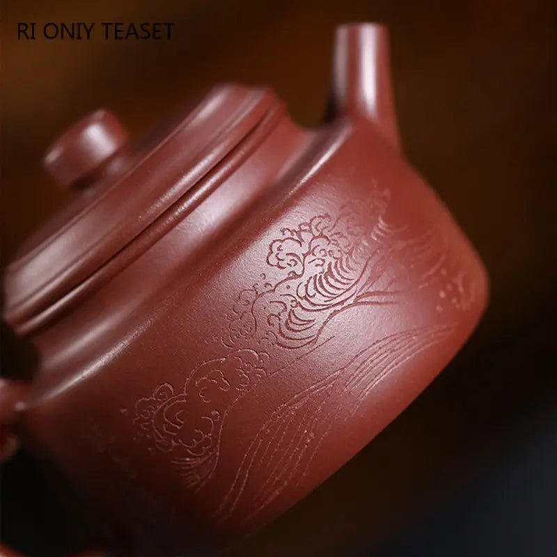 170ml Yixing High-end Purple Clay Teapots Famous Artists Handmade Tea Pot Raw Ore Purple Mud Beauty Kettle Chinese Zisha Tea Set