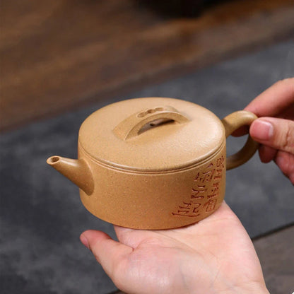 170ml Yixing High-end Purple Clay Teapots Handmade Large Caliber Tea Pot Raw Ore Section Mud Kettle Chinese Famous Zisha Tea Set