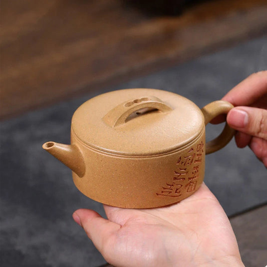 170ml Yixing High-end Purple Clay Teapots Handmade Large Caliber Tea Pot Raw Ore Section Mud Kettle Chinese Famous Zisha Tea Set