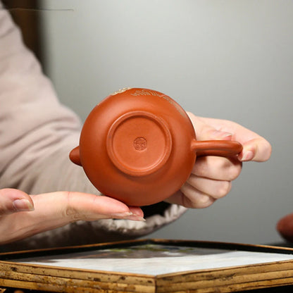 170ml Yixing Purple Clay Tea Cup Handmade Mud Painted Fair Cup Home Tea Infuser Teacup Tradition Zhu Mud Tea Set Accessories
