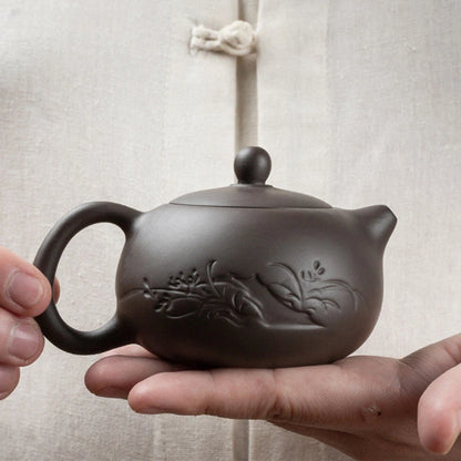 170ml Yixing Purple Clay Xishi Teapot Zhu Mud Ball Hole Filter Beauty Kettle Chinese Zisha Tea Infuser Household Tea Accessories