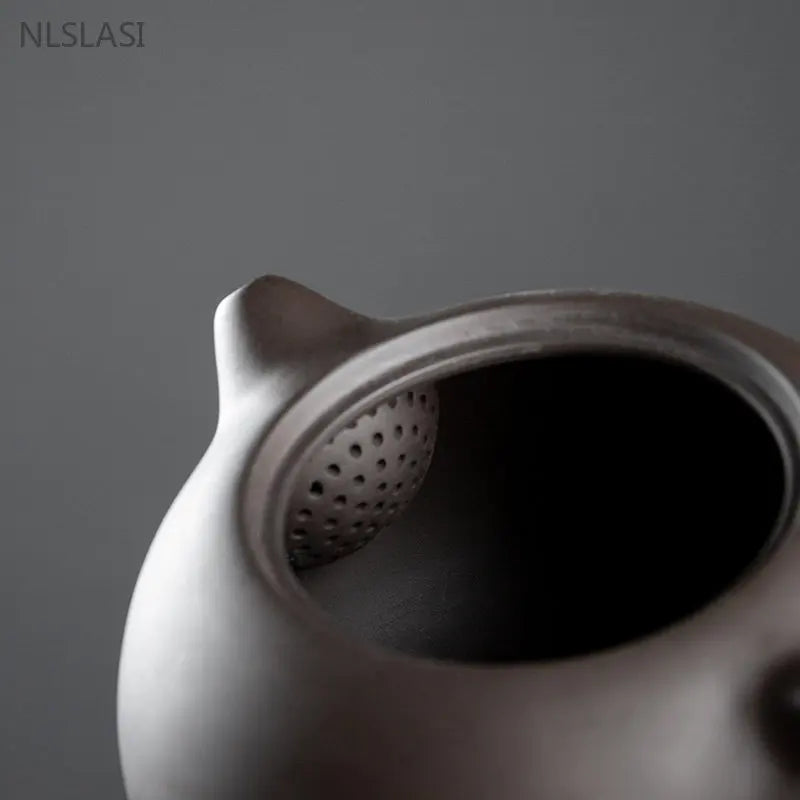 170ml Yixing Purple Clay Xishi Teapot Zhu Mud Ball Hole Filter Beauty Kettle Chinese Zisha Tea Infuser Household Tea Accessories