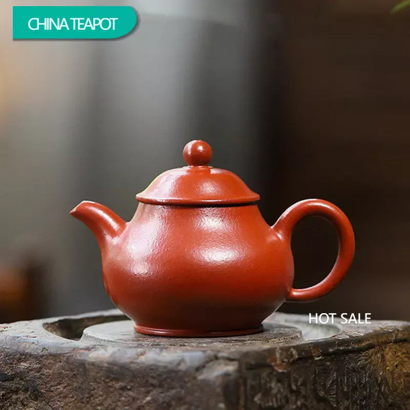 160ml Chinese Yixing Purple Clay Teapots Famous Artists Handmade Tea Pot Raw Ore Coarse Sand Zhu Mud Beauty Kettle Zisha Tea Set