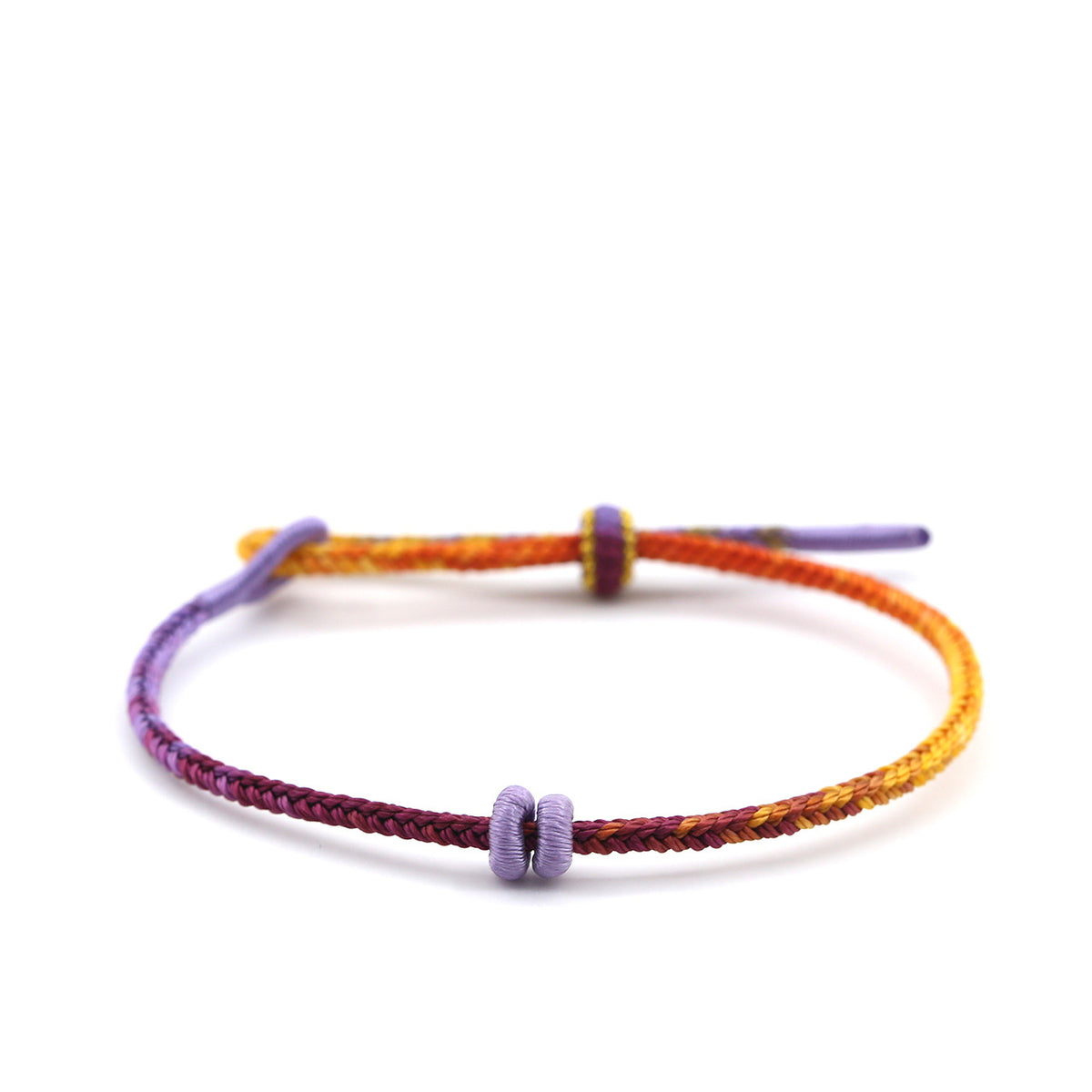 Segmented Dyeing Gradient Color Matching Pure Handmade Eight Strand Braided Rope