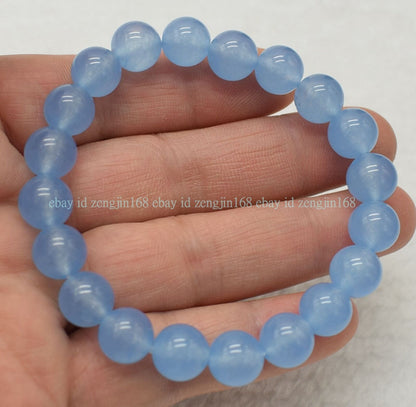 6/8/10/12/14Mm Natural Mixed Multicolor Jade Round Gemstone Beads Bracelet 7.5"