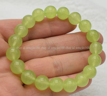 6/8/10/12/14Mm Natural Mixed Multicolor Jade Round Gemstone Beads Bracelet 7.5"