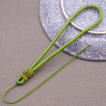 Wholesale 10Pc Nylon Handmade Pineapple Hat Knot Woven Jade Pendant Hand Rope
