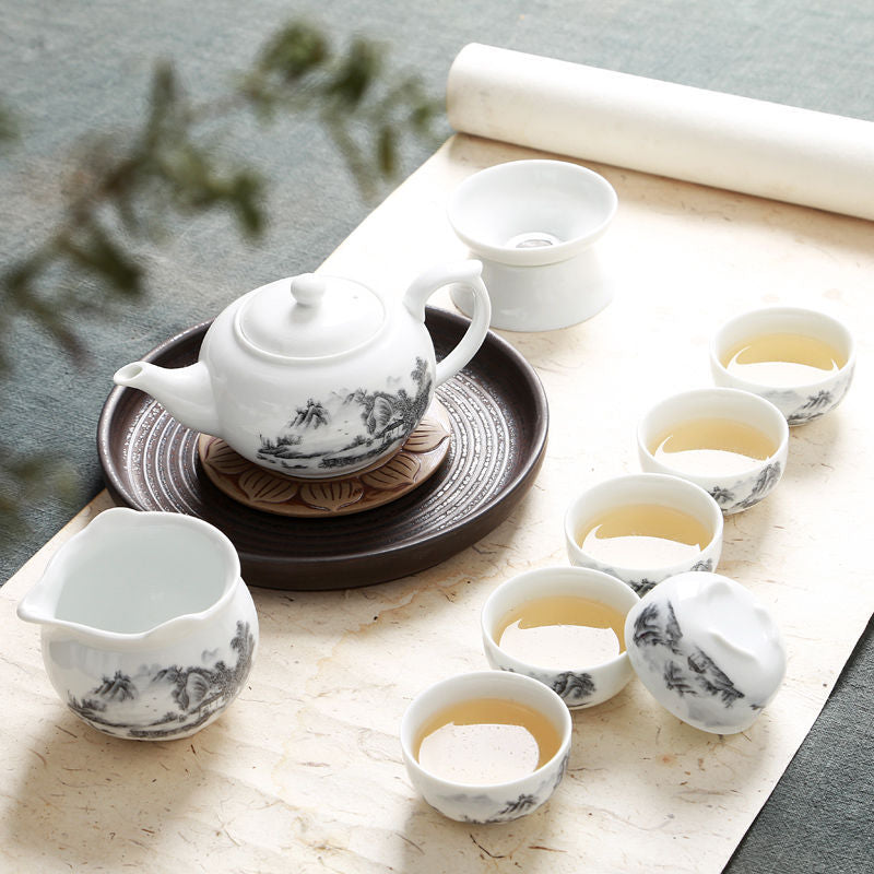 Chinese Kungfu Tea Set Porcelain Gaiwan Tureen Covered Tea Bowl Tea Cup Health