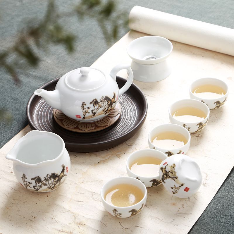 Chinese Kungfu Tea Set Porcelain Gaiwan Tureen Covered Tea Bowl Tea Cup Health
