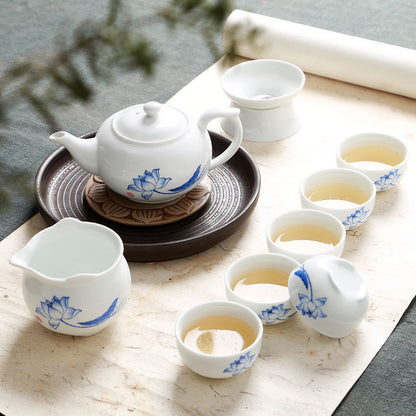 Chinese Kungfu Tea Set Porcelain Gaiwan Tureen Covered Tea Bowl Tea Cup Health