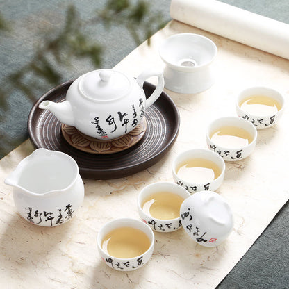 Chinese Kungfu Tea Set Porcelain Gaiwan Tureen Covered Tea Bowl Tea Cup Health