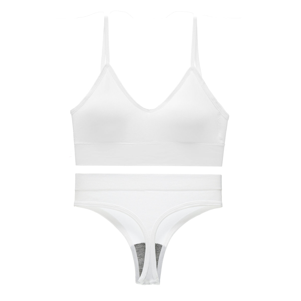Women's Non Steel Ring Shockproof Sports Bra Gathering Back Yoga Thong Set