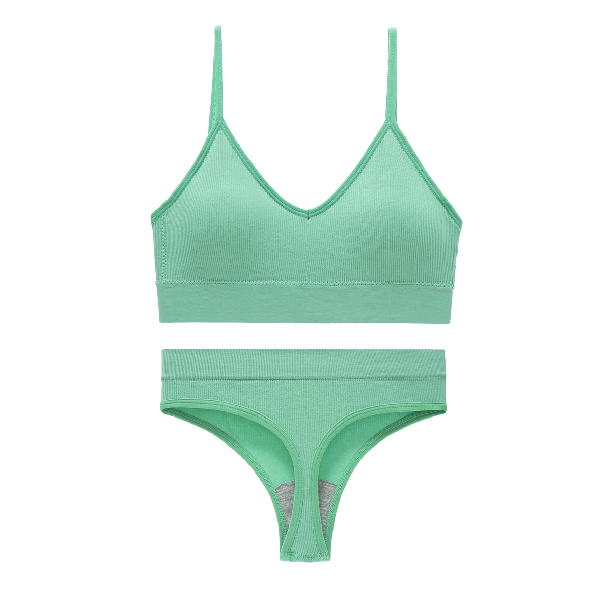 Women's Non Steel Ring Shockproof Sports Bra Gathering Back Yoga Thong Set