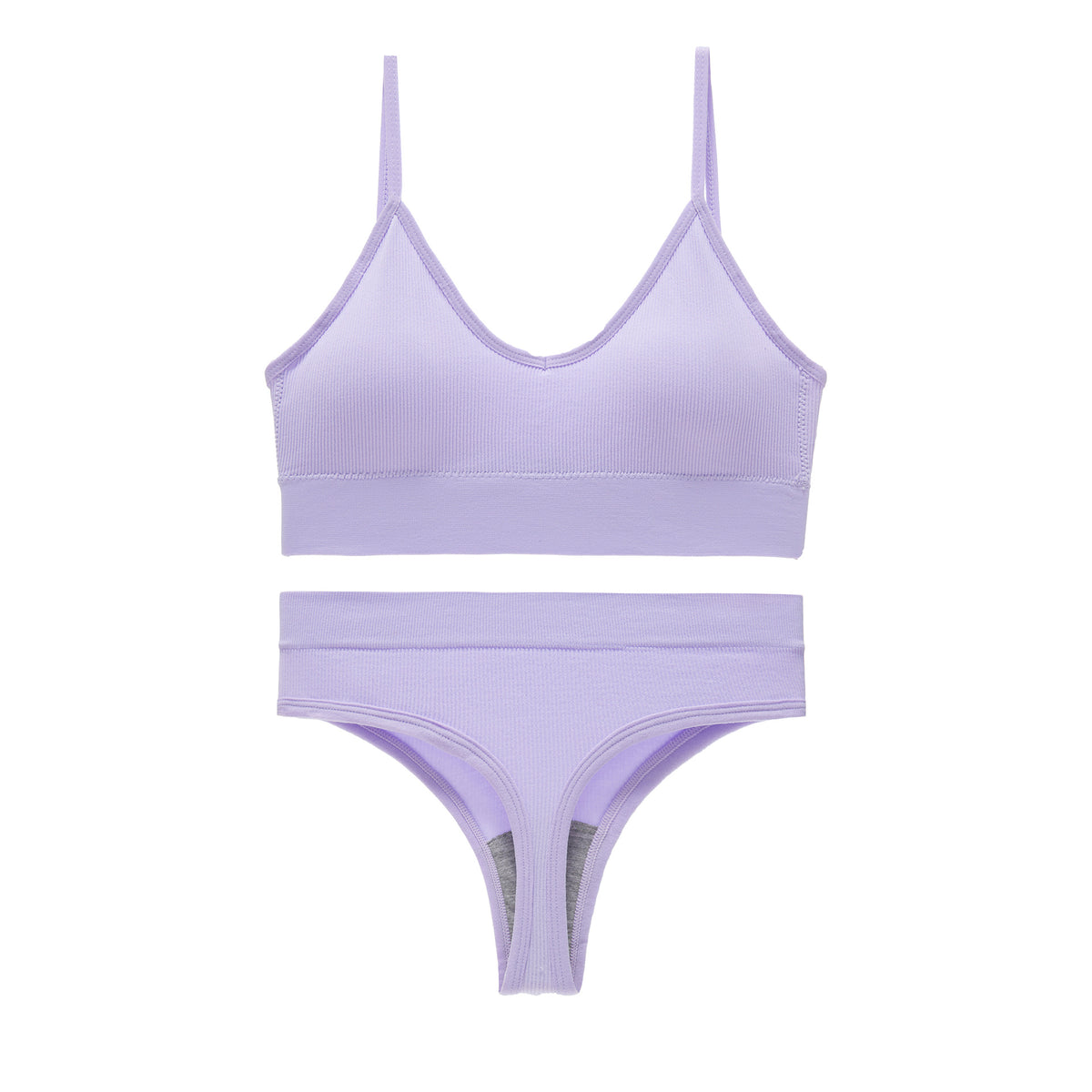 Women's Non Steel Ring Shockproof Sports Bra Gathering Back Yoga Thong Set