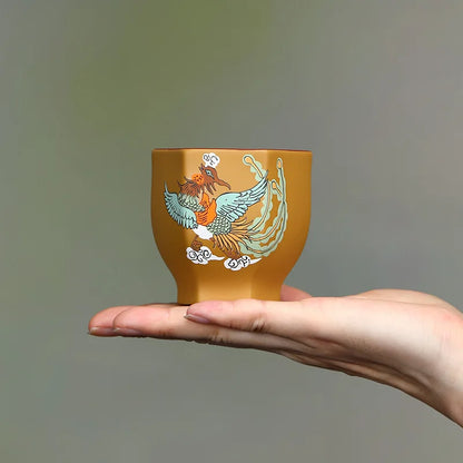 175cc Yixing Zisha Cup Handmade Master Cup Chinese Water Chestnut Cup Teacup Tea Cup Kung Fu Tea Cup Purple Clay Teapot Teaware