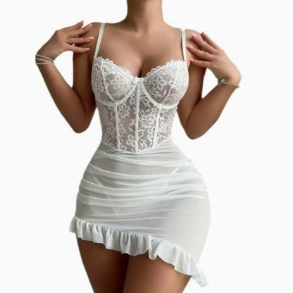 Women's Sexy-Lingerie Underwear Babydoll Sleepwear Dress Lace Nightwear G-String