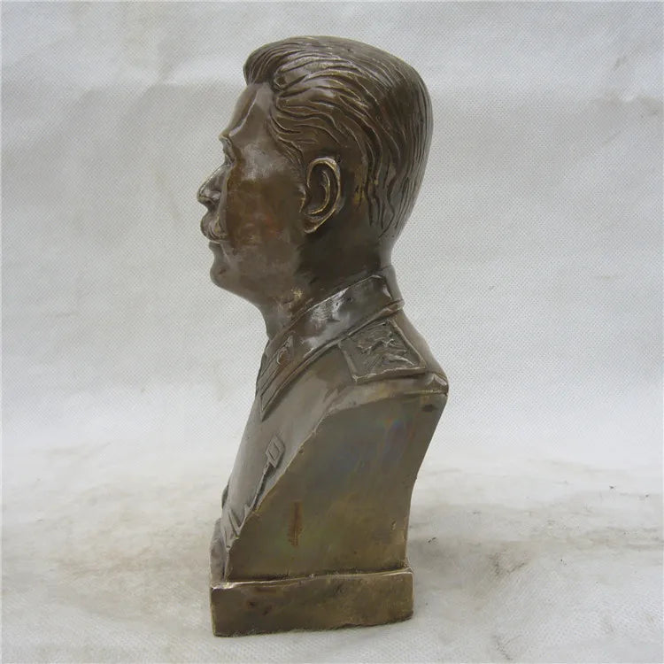 17CM TALL Stalin bronze statue # TOP Collection # Soviet Socialist Republics Russia Joseph Stalin leader old statue Decoration