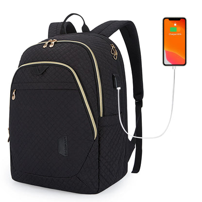 18.5’’ Large Backpacks for Women College Shool bag BAGSMART Notebook Travel Laptop Backpack with USB Charging Port Computer Bag