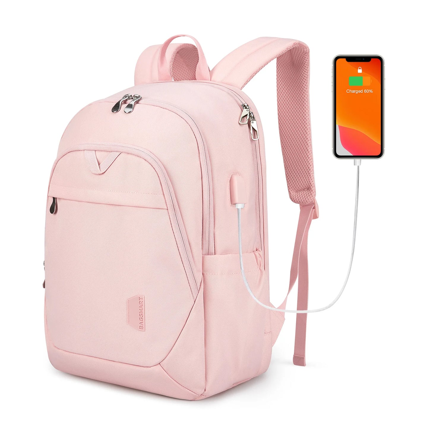 18.5’’ Large Backpacks for Women College Shool bag BAGSMART Notebook Travel Laptop Backpack with USB Charging Port Computer Bag