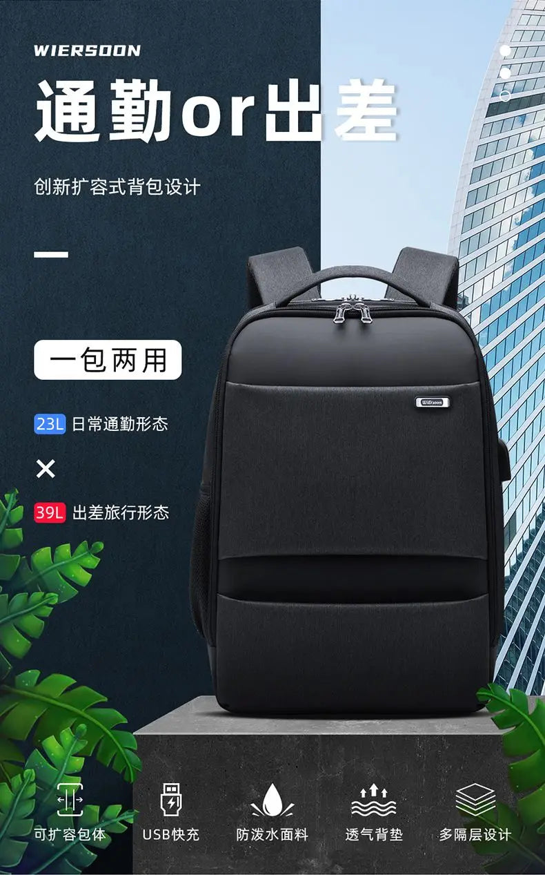 18 Inch Laptop Backpack USB Charging Bags Large Capacity Fashion Men Backpacks School Business Travel Backpack