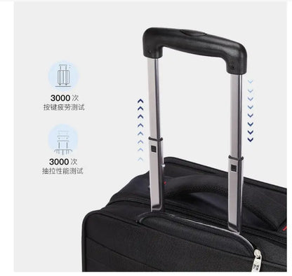 18 Inch Men Carry on hand luggage suitcase Cabin Spinner Suitcase Rolling luggage bag Business Travel Trolley bag with Wheels