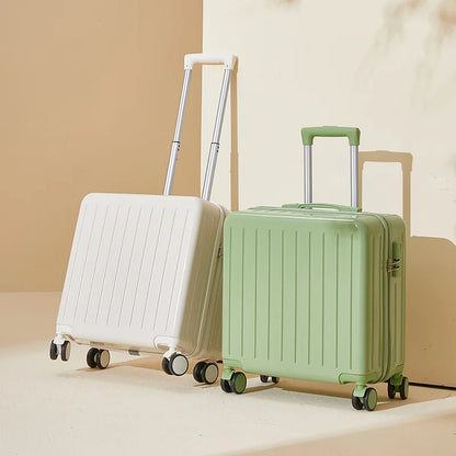 18 Inch Suitcase Boarding Multifunctional Travel Suitcase Student Password Trolley Case Rolling Luggage Bag with Cup holder