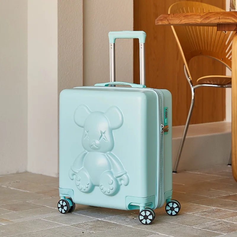 18" Inch Travel Suitcase on wheels Men and Women Universal  Rolling Trolley Luggage Carry-on Makeup Bag Boarding Case