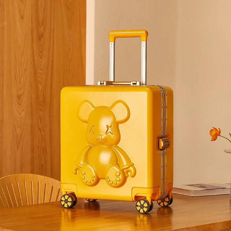 18" Inch Travel Suitcase on wheels Men and Women Universal  Rolling Trolley Luggage Carry-on Makeup Bag Boarding Case