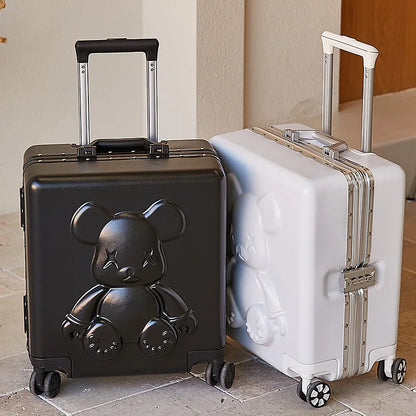18" Inch Travel Suitcase on wheels Men and Women Universal  Rolling Trolley Luggage Carry-on Makeup Bag Boarding Case