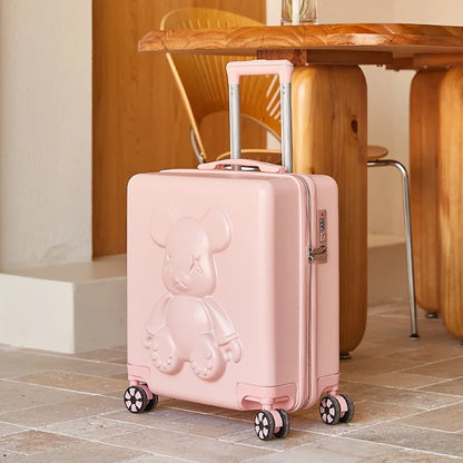 18" Inch Travel Suitcase on wheels Men and Women Universal  Rolling Trolley Luggage Carry-on Makeup Bag Boarding Case