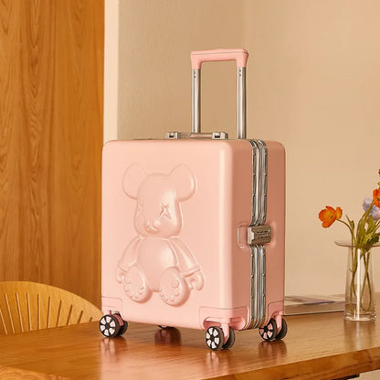 18" Inch Travel Suitcase on wheels Men and Women Universal  Rolling Trolley Luggage Carry-on Makeup Bag Boarding Case
