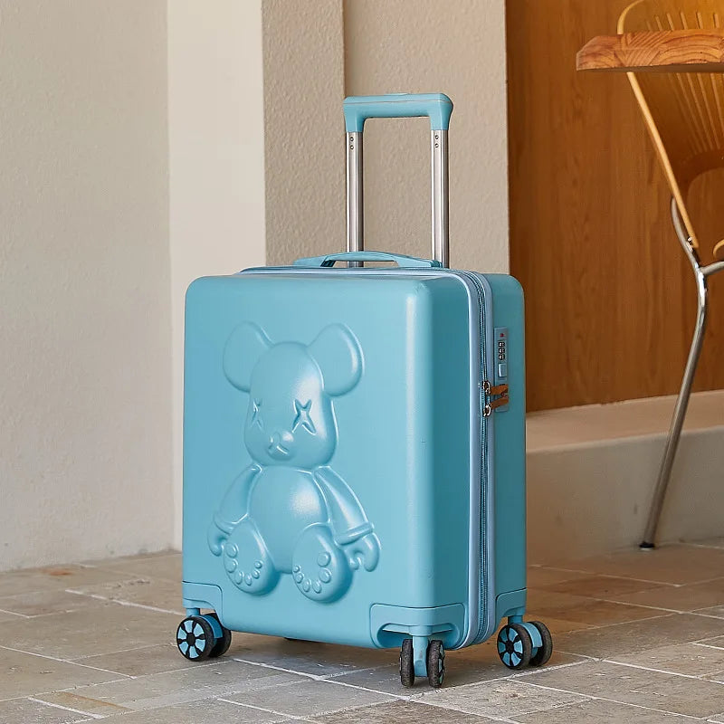 18" Inch Travel Suitcase on wheels Men and Women Universal  Rolling Trolley Luggage Carry-on Makeup Bag Boarding Case