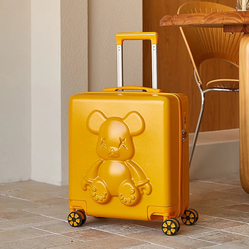 18" Inch Travel Suitcase on wheels Men and Women Universal  Rolling Trolley Luggage Carry-on Makeup Bag Boarding Case