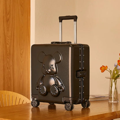 18" Inch Travel Suitcase on wheels Men and Women Universal  Rolling Trolley Luggage Carry-on Makeup Bag Boarding Case
