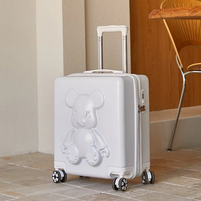 18" Inch Travel Suitcase on wheels Men and Women Universal  Rolling Trolley Luggage Carry-on Makeup Bag Boarding Case