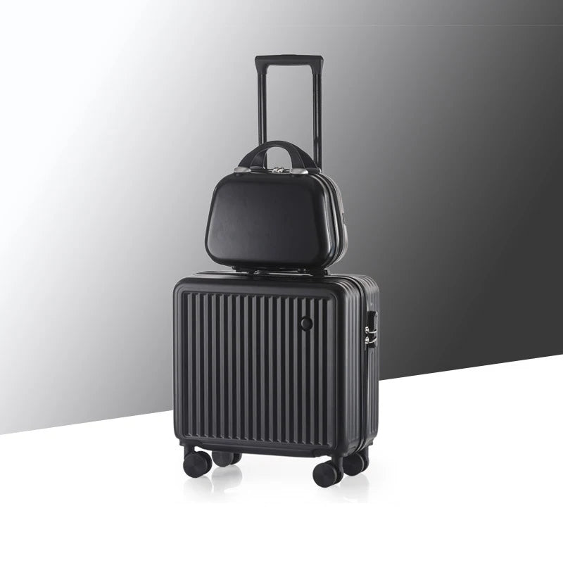 18 Inch Trolley Case Travel Suitcase Boarding Case Mini Password Box Suitcase Portable Universal Wheel Rolling Luggage Bag