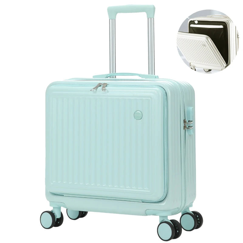 18 Inch Trolley Case Travel Suitcase Boarding Case Mini Password Box Suitcase Portable Universal Wheel Rolling Luggage Bag